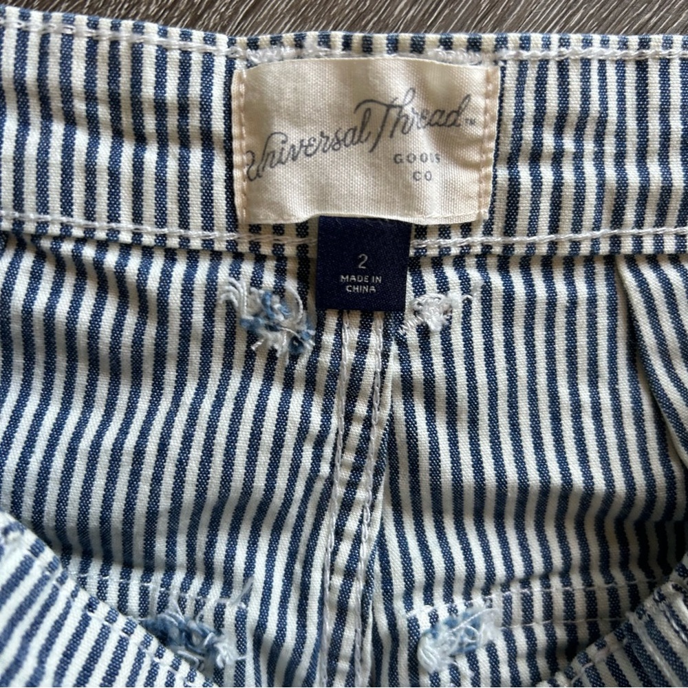 Nwt Size 2 Universal Thread Striped Denim Jeans - Picture 4 of 6